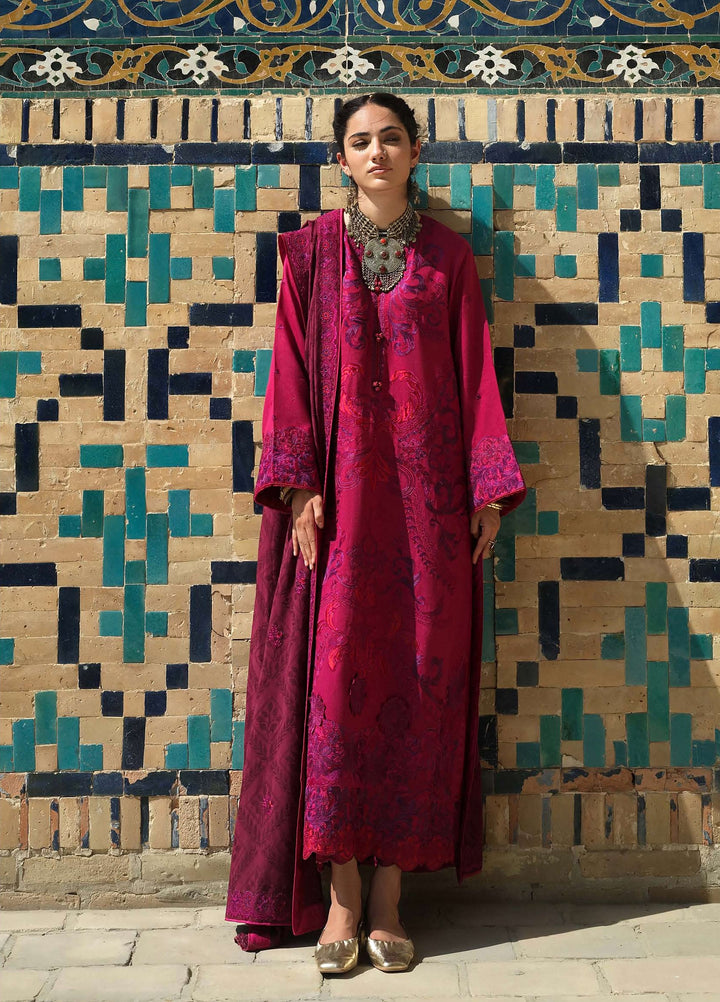 Beneath Bukhara by Mushq Unstitched Embroidered Herringbone 3 Piece Suit MU26UBBW Dusk Whisper HUNWI260103 - Winter Collection