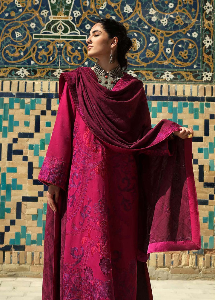 Beneath Bukhara by Mushq Unstitched Embroidered Herringbone 3 Piece Suit MU26UBBW Dusk Whisper HUNWI260103 - Winter Collection