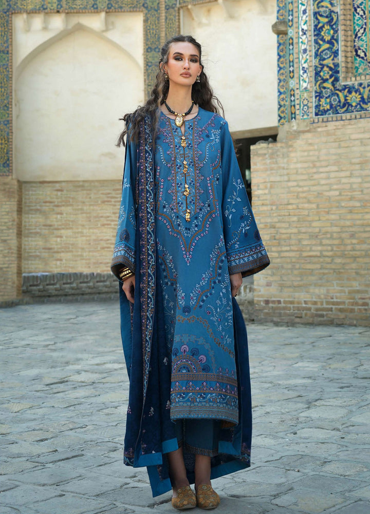 Beneath Bukhara by Mushq Unstitched Embroidered Herringbone 3 Piece Suit MU26UBBW Heritage Haze HUNWI260104 - Winter Collection