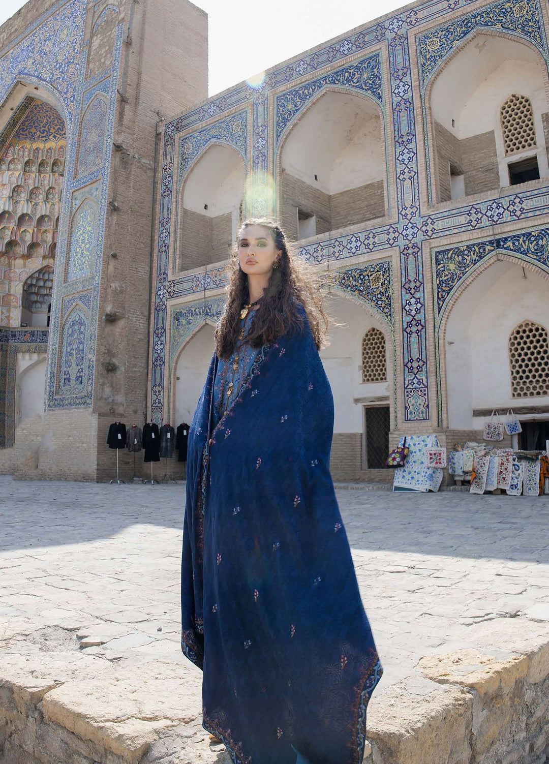 Beneath Bukhara by Mushq Unstitched Embroidered Herringbone 3 Piece Suit MU26UBBW Heritage Haze HUNWI260104 - Winter Collection