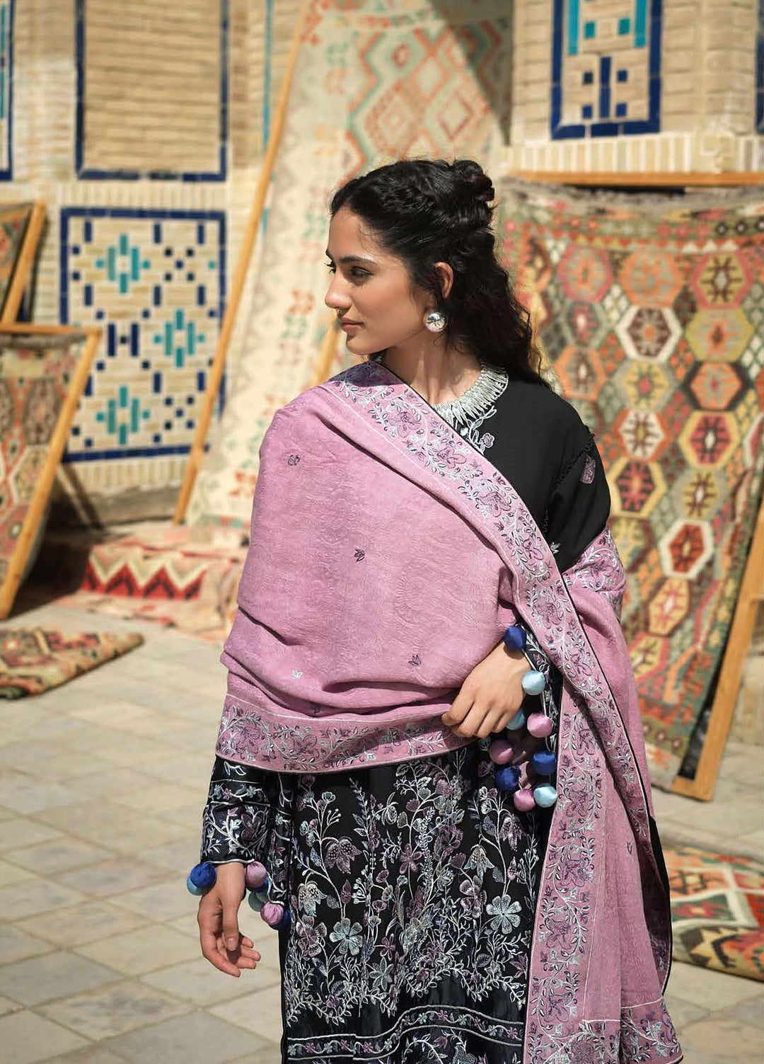 Beneath Bukhara by Mushq Unstitched Embroidered Linen 3 Piece Suit MU26UBBW Bazaar Trail HUNWI260105 - Winter Collection