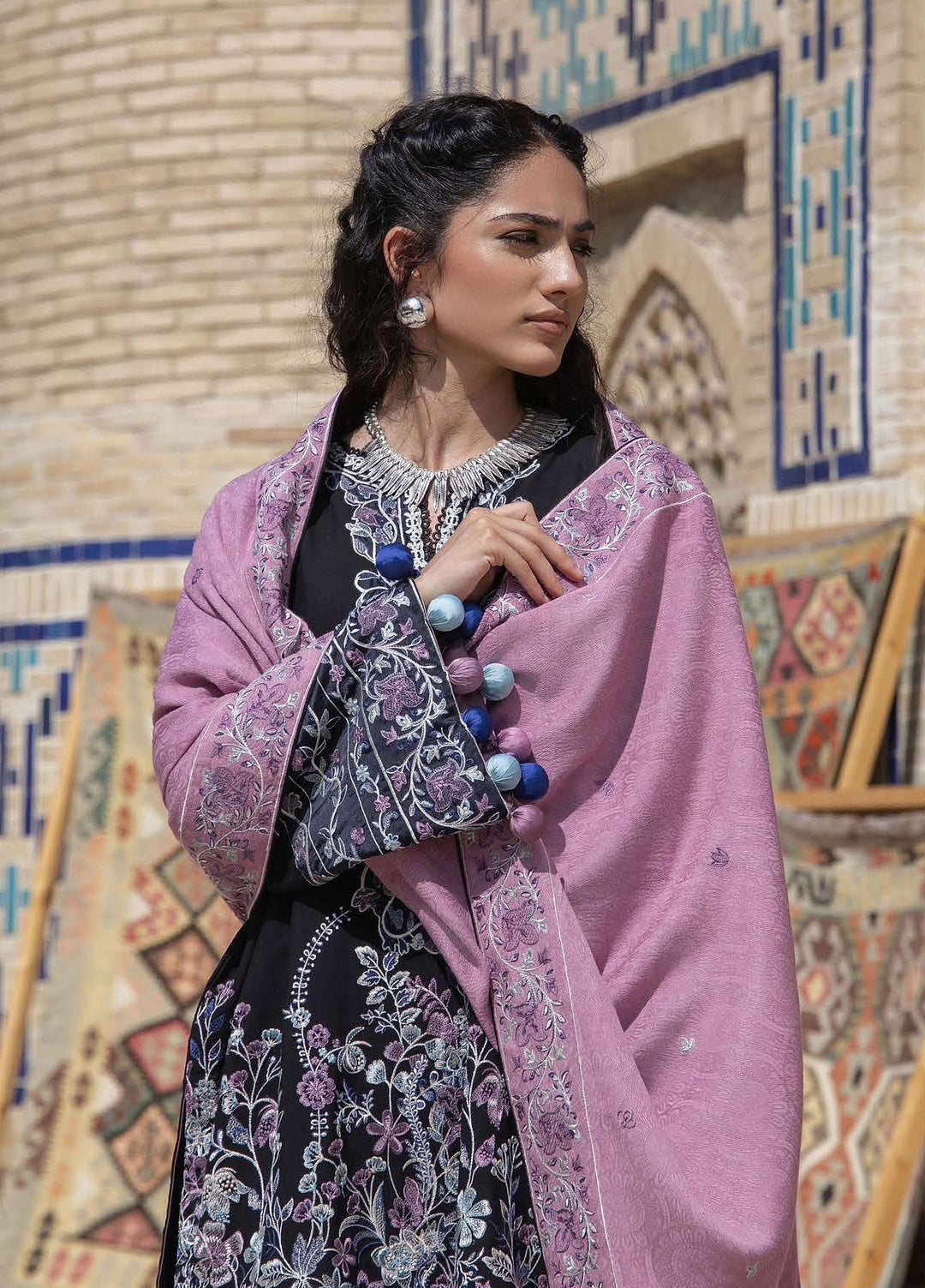 Beneath Bukhara by Mushq Unstitched Embroidered Linen 3 Piece Suit MU26UBBW Bazaar Trail HUNWI260105 - Winter Collection