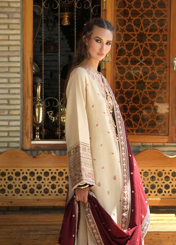 Beneath Bukhara by Mushq Unstitched Embroidered Karandi 3 Piece Suit MU26UBBW Frosted Dome HUNWI260110 - Winter Collection
