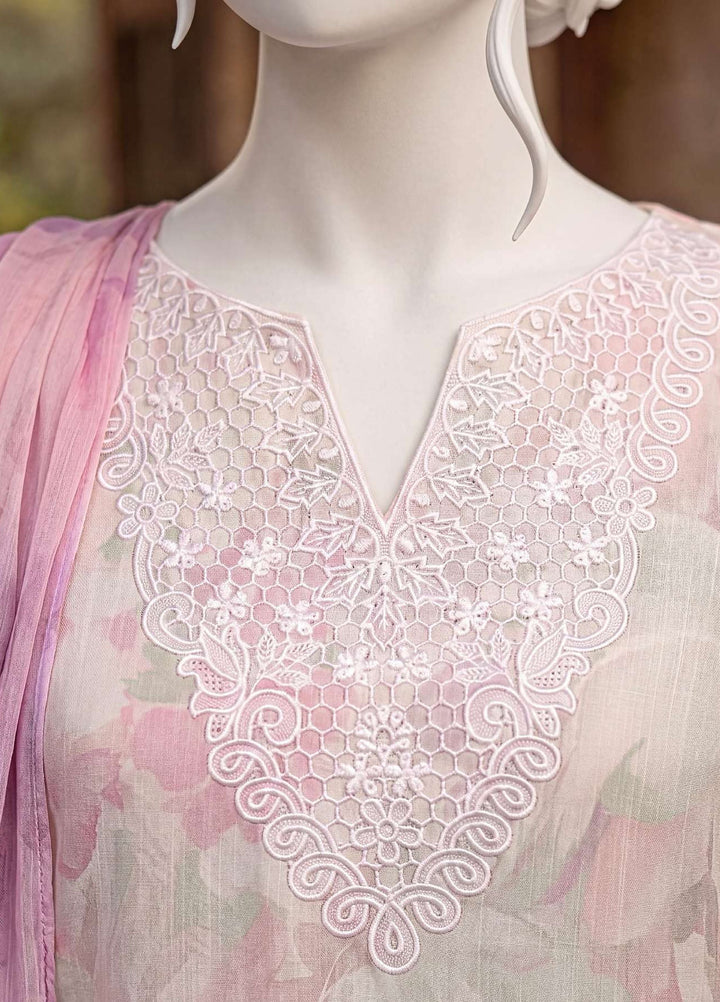 Kaftan Silk by HZ Textiles RTW Printed Rawsilk 3 Piece Suit HZ26RKS XRPE-3P-009 Carnation - Casual Collection