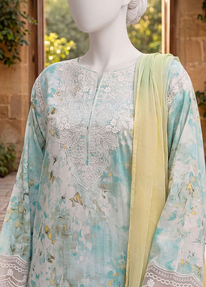 Kaftan Silk by HZ Textiles RTW Printed Rawsilk 3 Piece Suit HZ26RKS XRPE-3P-007 Meltsea - Casual Collection