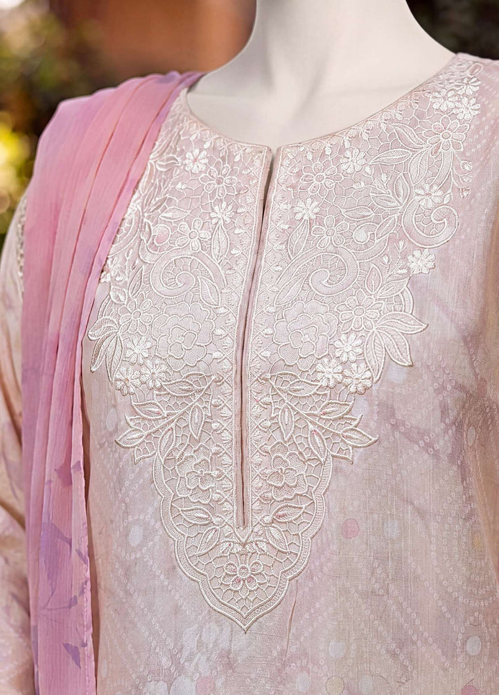 Kaftan Silk by HZ Textiles RTW Printed Rawsilk 3 Piece Suit HZ26RKS XRPE-3P-011 Vanilla - Casual Collection