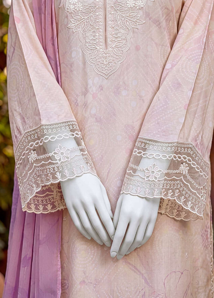 Kaftan Silk by HZ Textiles RTW Printed Rawsilk 3 Piece Suit HZ26RKS XRPE-3P-011 Vanilla - Casual Collection
