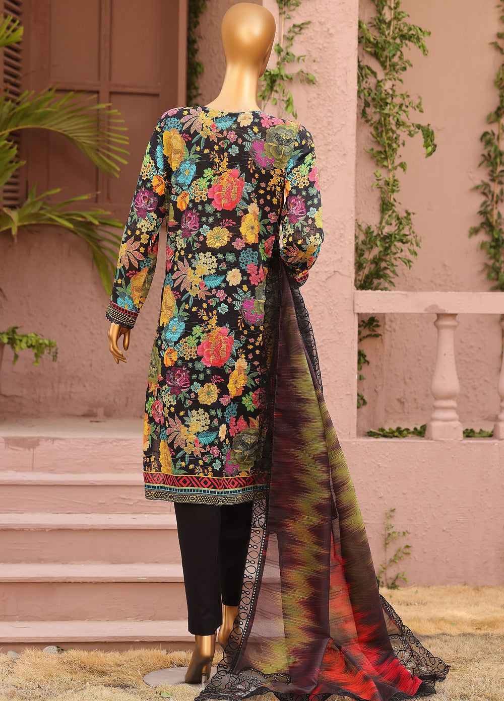 Meenakari by HZ Textiles Unstitched Embroidered Cotton 3 Piece Suit HZ26UCM MEC-1001 - Casual Collection