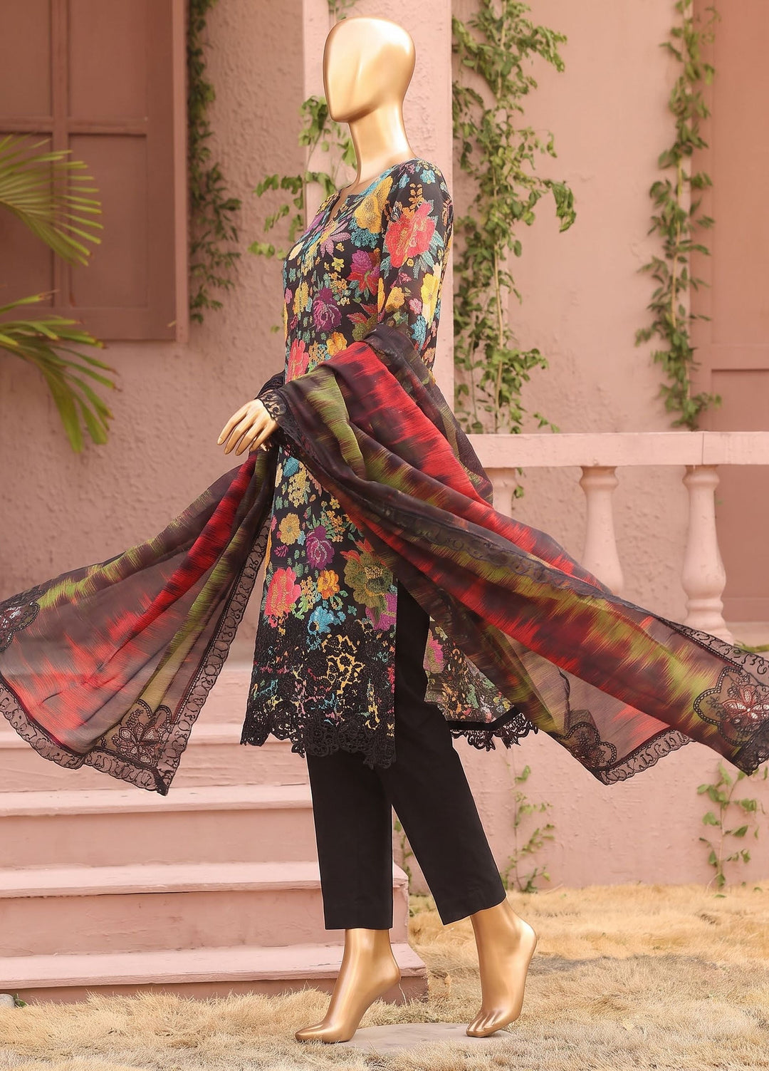 Meenakari by HZ Textiles Unstitched Embroidered Cotton 3 Piece Suit HZ26UCM MEC-1001 - Casual Collection