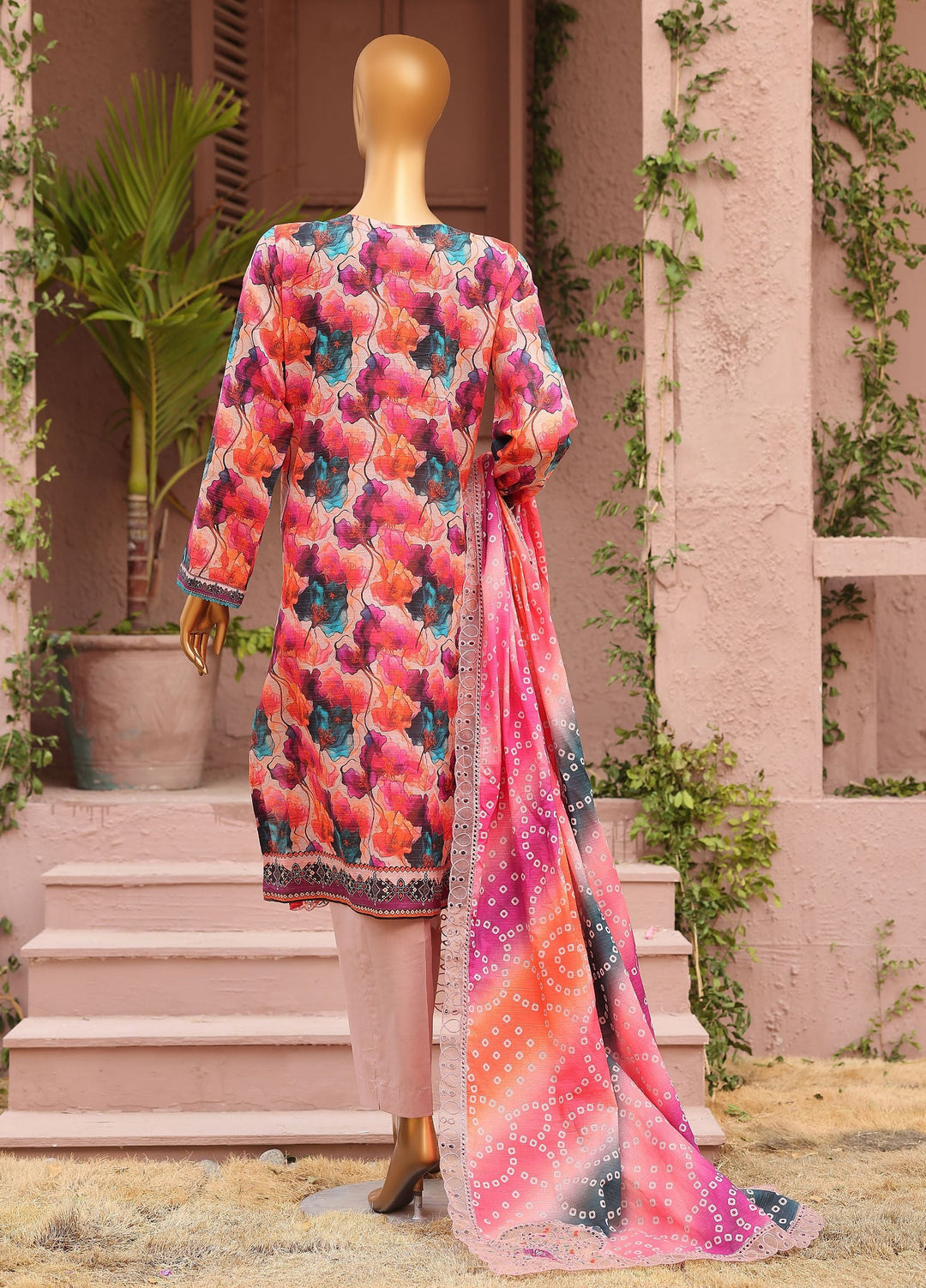 Meenakari by HZ Textiles Unstitched Embroidered Cotton 3 Piece Suit HZ26UCM MEC-1002 - Casual Collection