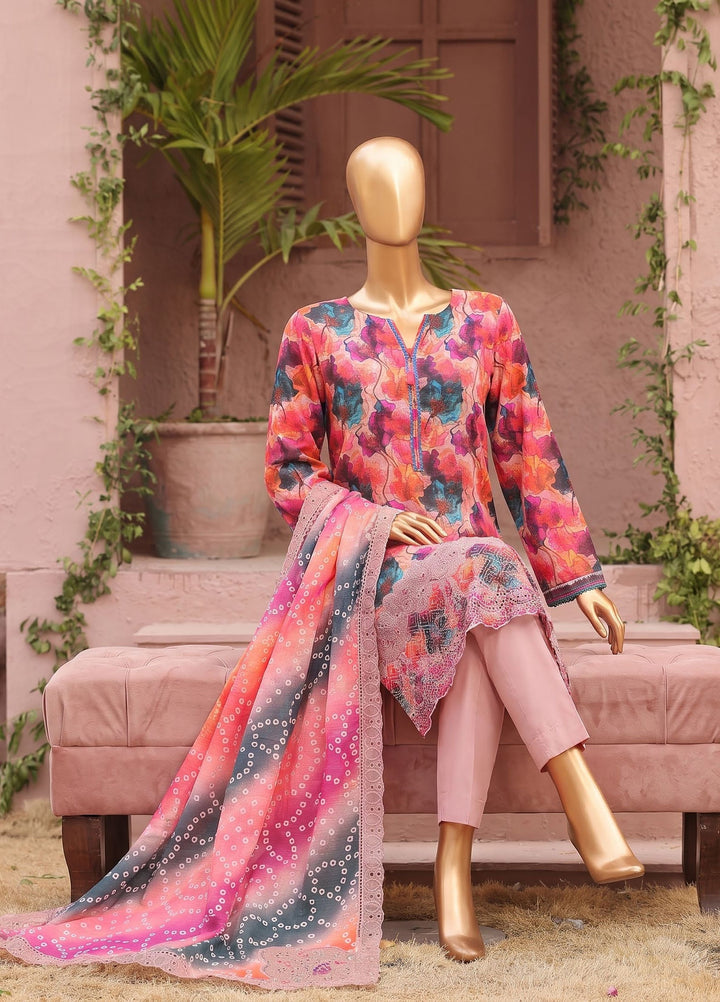 Meenakari by HZ Textiles Unstitched Embroidered Cotton 3 Piece Suit HZ26UCM MEC-1002 - Casual Collection