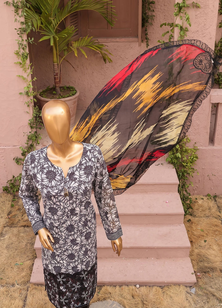 Meenakari by HZ Textiles Unstitched Embroidered Cotton 3 Piece Suit HZ26UCM MEC-1005 - Casual Collection