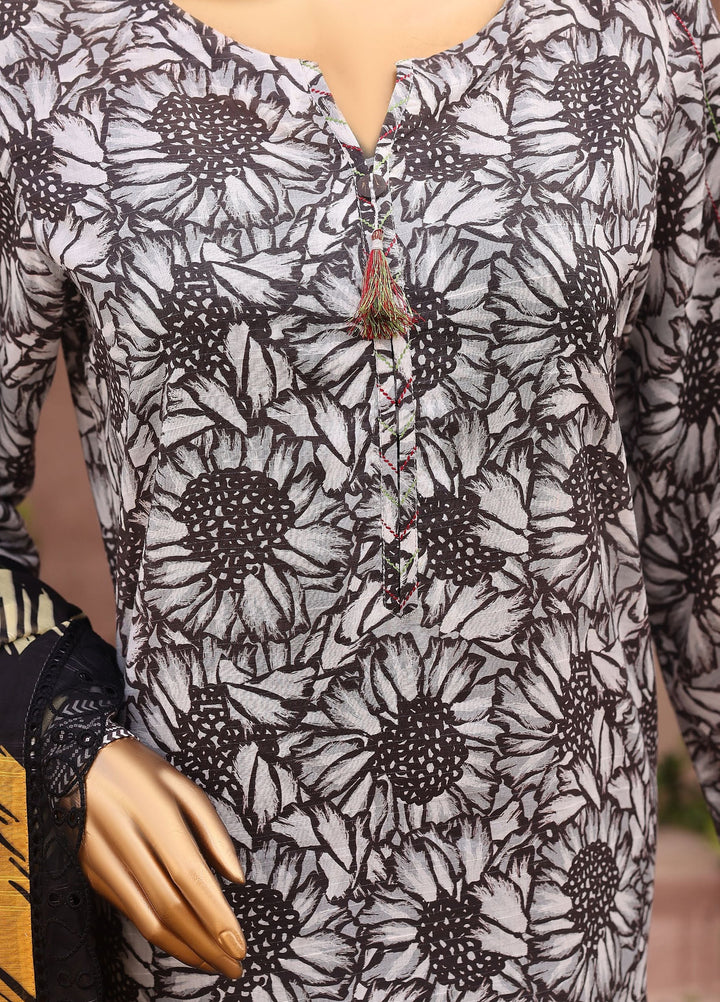 Meenakari by HZ Textiles Unstitched Embroidered Cotton 3 Piece Suit HZ26UCM MEC-1005 - Casual Collection