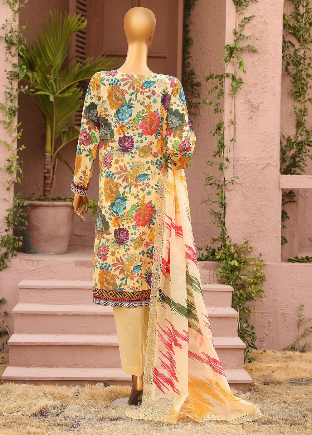 Meenakari by HZ Textiles Unstitched Embroidered Cotton 3 Piece Suit HZ26UCM MEC-1006 - Casual Collection