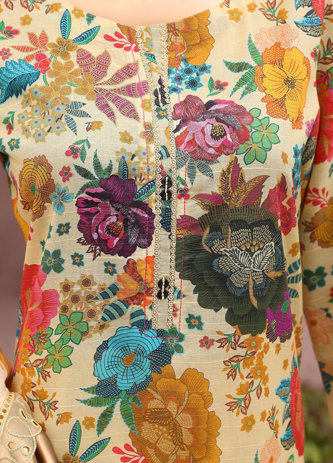Meenakari by HZ Textiles Unstitched Embroidered Cotton 3 Piece Suit HZ26UCM MEC-1006 - Casual Collection