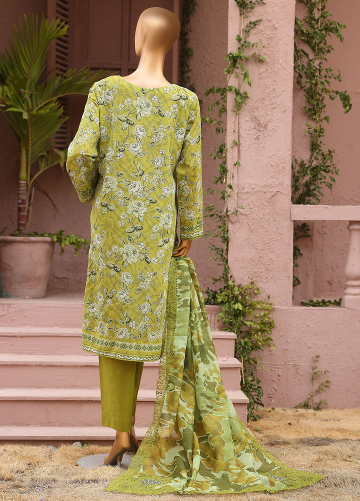 Meenakari by HZ Textiles Unstitched Embroidered Cotton 3 Piece Suit HZ26UCM MEC-1008 - Casual Collection