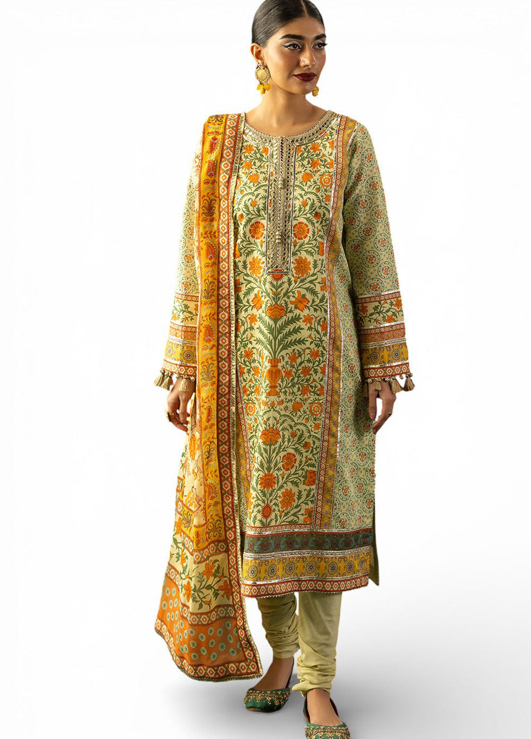 Heritage by Gul Ahmed Unstitched Printed Lawn 3 Piece Suit GA26UFH CL-62140 - Summer Collection