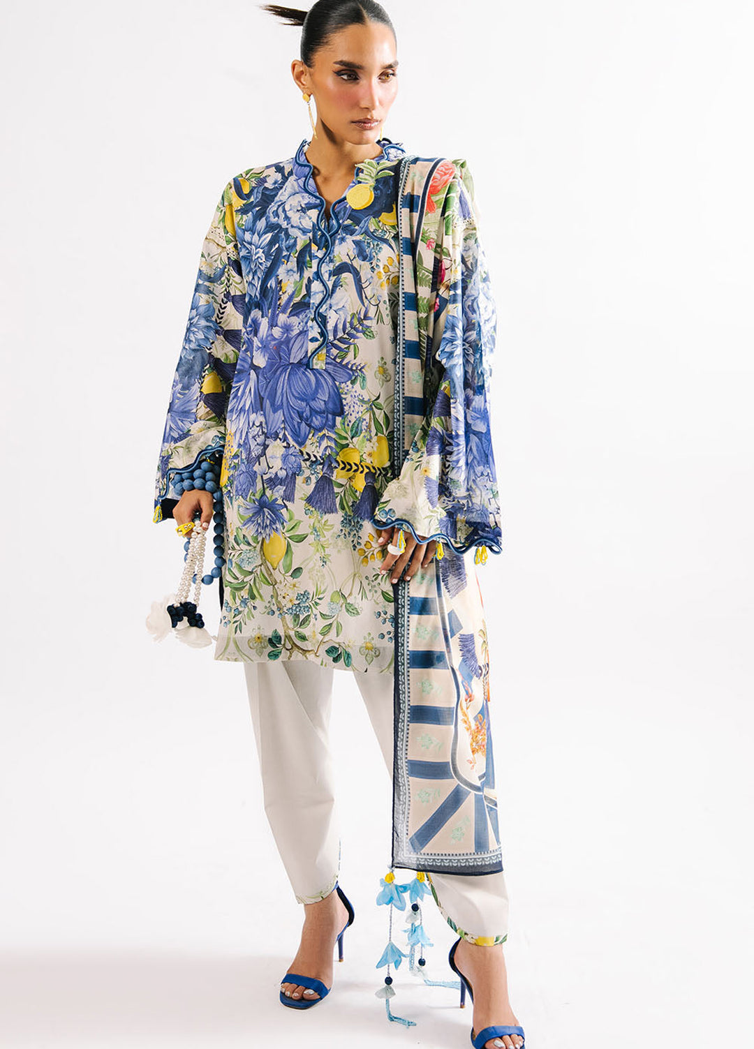 Heritage by Gul Ahmed Unstitched Printed Lawn 3 Piece Suit GA26UFH CL-62144 - Summer Collection