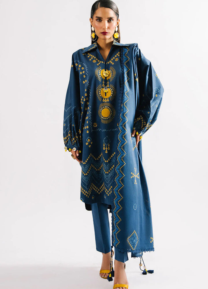 Heritage by Gul Ahmed Unstitched Printed Lawn 3 Piece Suit GA26UFH CL-62230 - Summer Collection