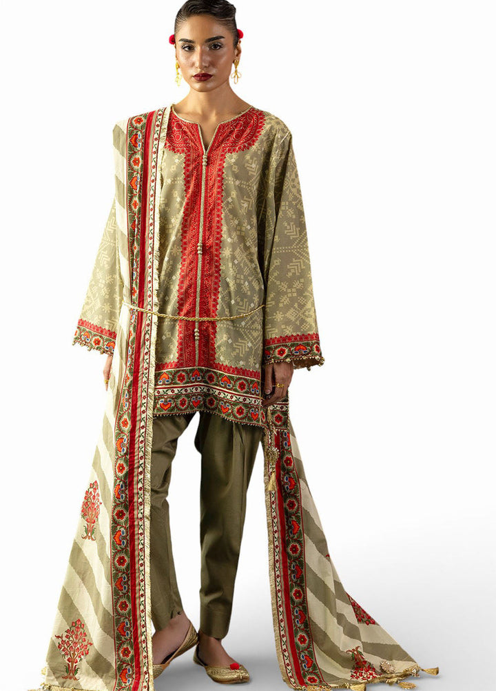 Heritage by Gul Ahmed Unstitched Printed Lawn 3 Piece Suit GA26UFH CL-62247 - Summer Collection