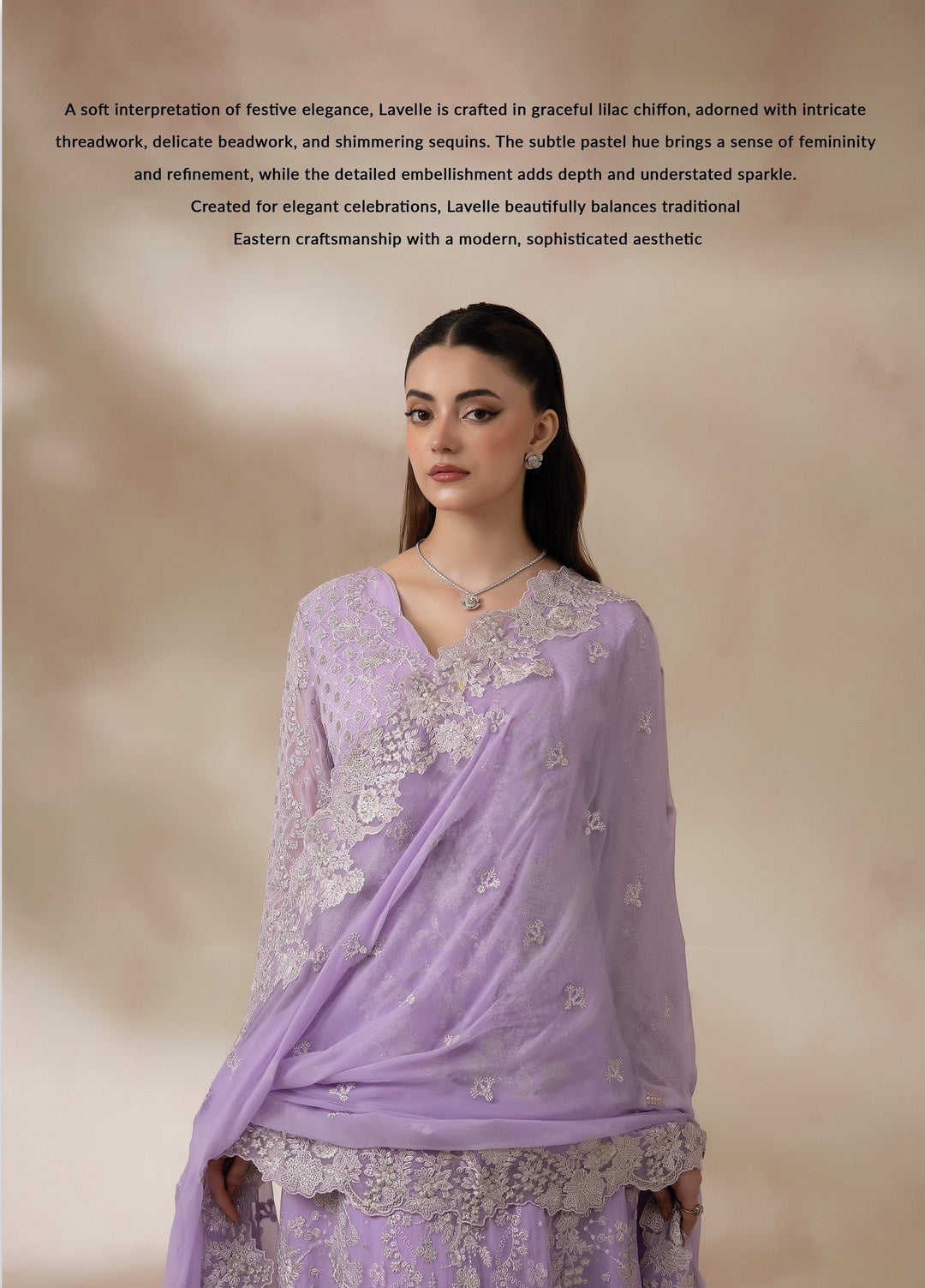 La Fiora by Imrozia Premium Unstitched Embroidered Chiffon 3 Piece Suit IP26ULC LAVELLE I-279 - Wedding Collection