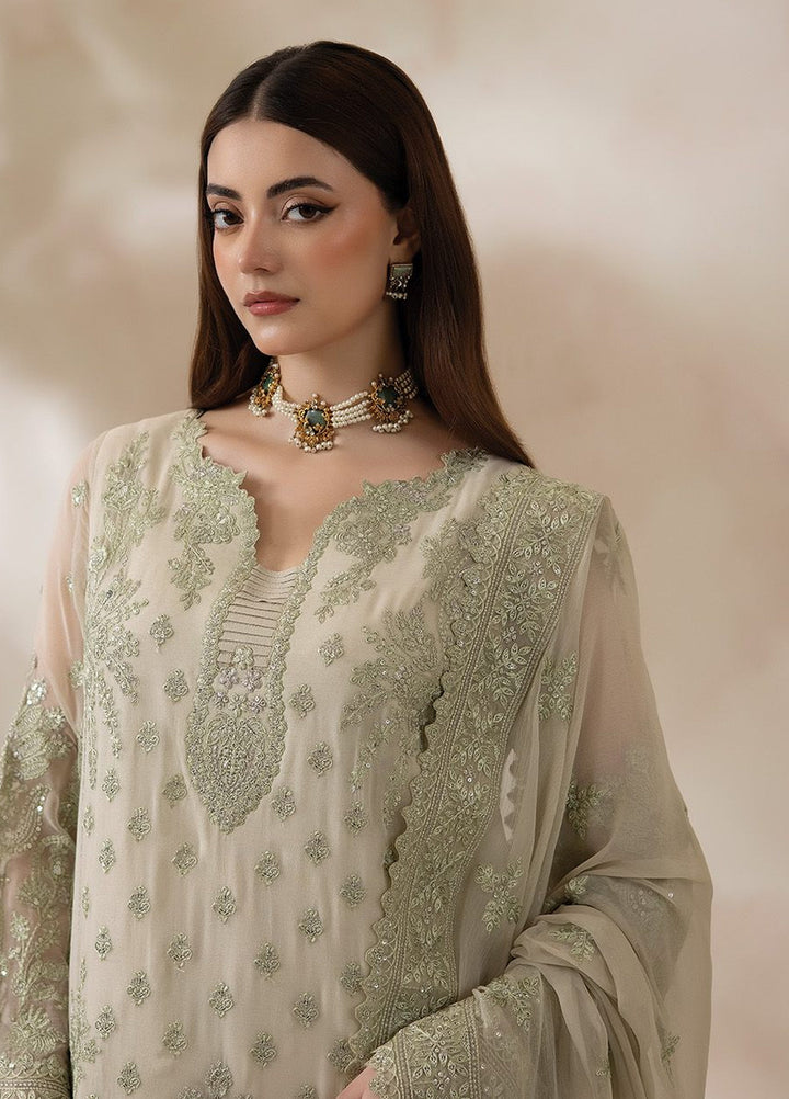 La Fiora by Imrozia Premium Unstitched Embroidered Chiffon 3 Piece Suit IP26ULC VERDELLE I-283 - Wedding Collection