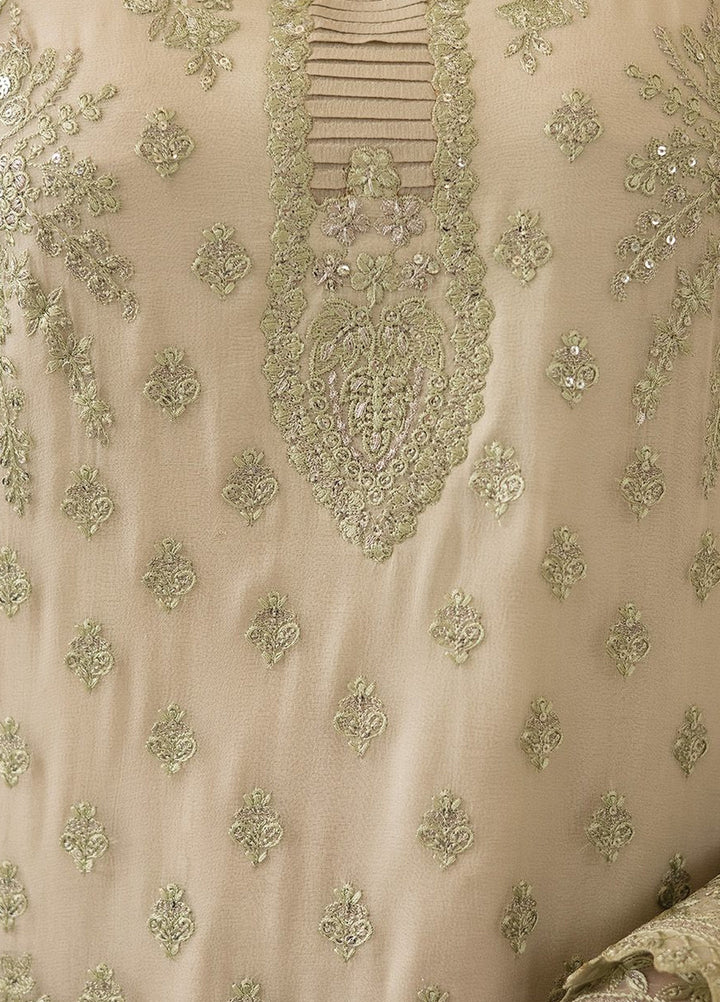 La Fiora by Imrozia Premium Unstitched Embroidered Chiffon 3 Piece Suit IP26ULC VERDELLE I-283 - Wedding Collection