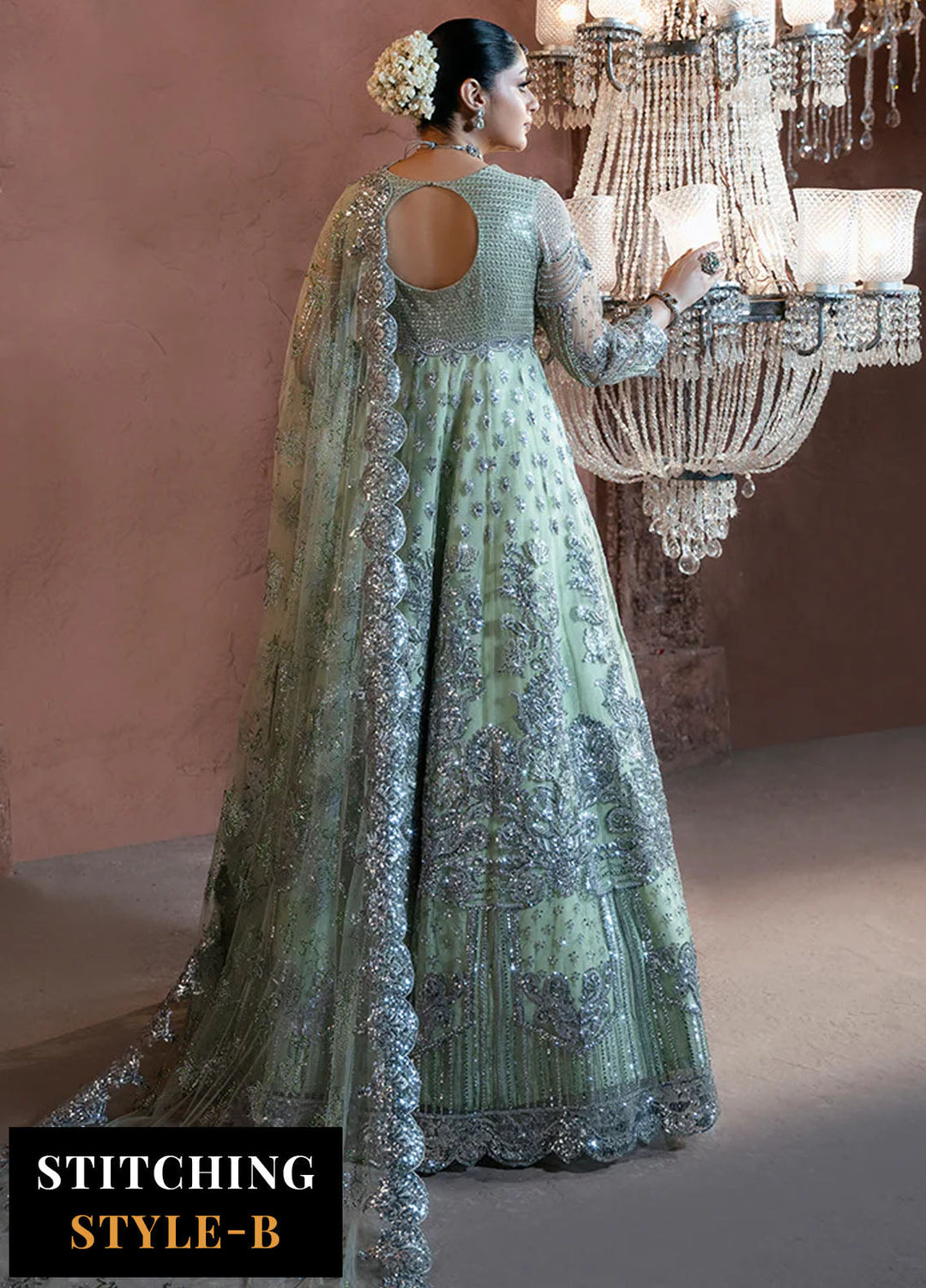 Noor e Naaz by Imrozia  Embroidered Net 3 Piece Suit IB-51 Mehkaam