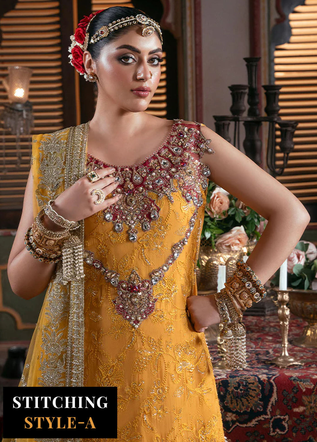 Noor e Naaz by Imrozia  Embroidered Net 3 Piece Suit IB-55 Roshni