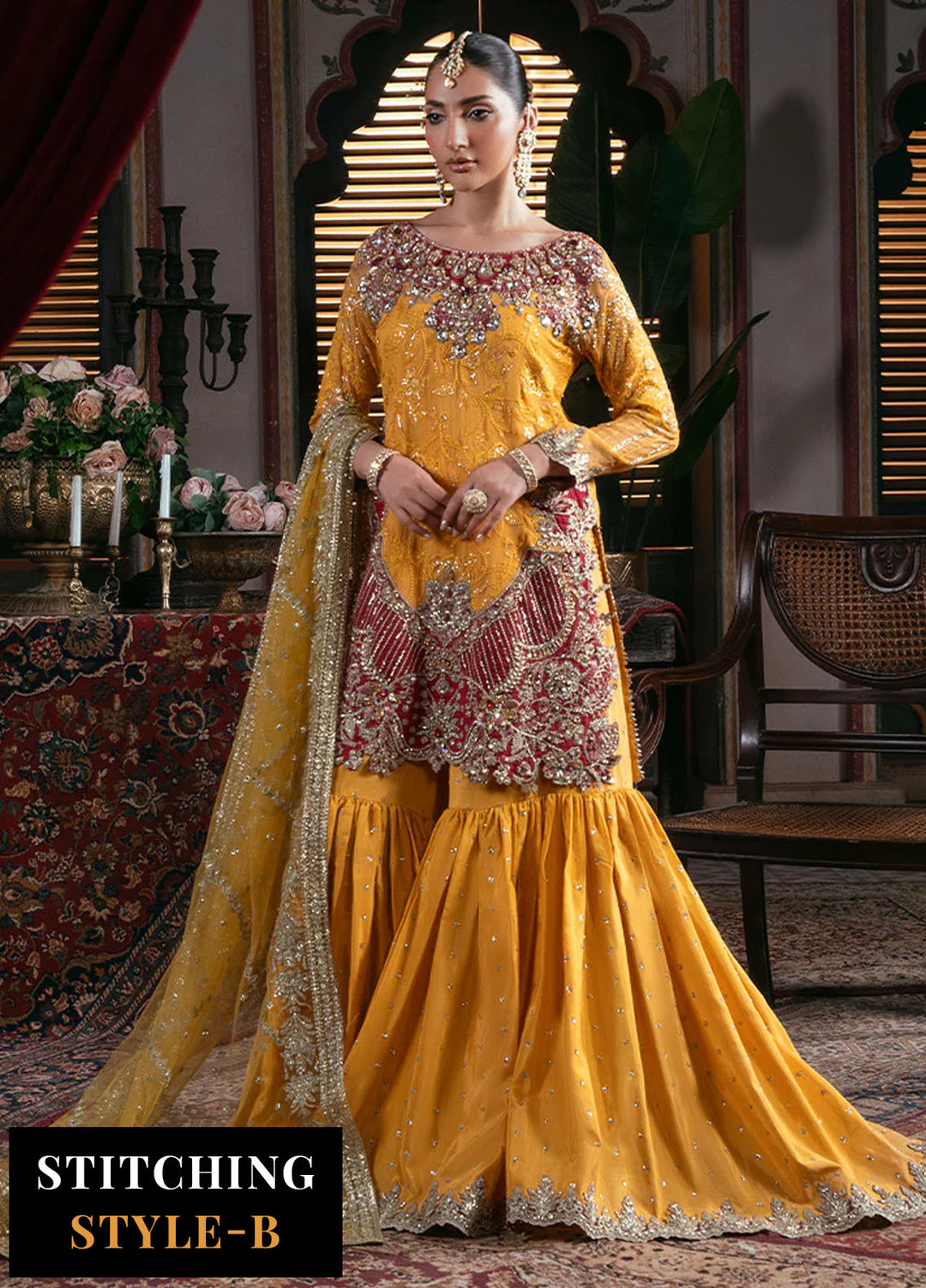 Noor e Naaz by Imrozia  Embroidered Net 3 Piece Suit IB-55 Roshni