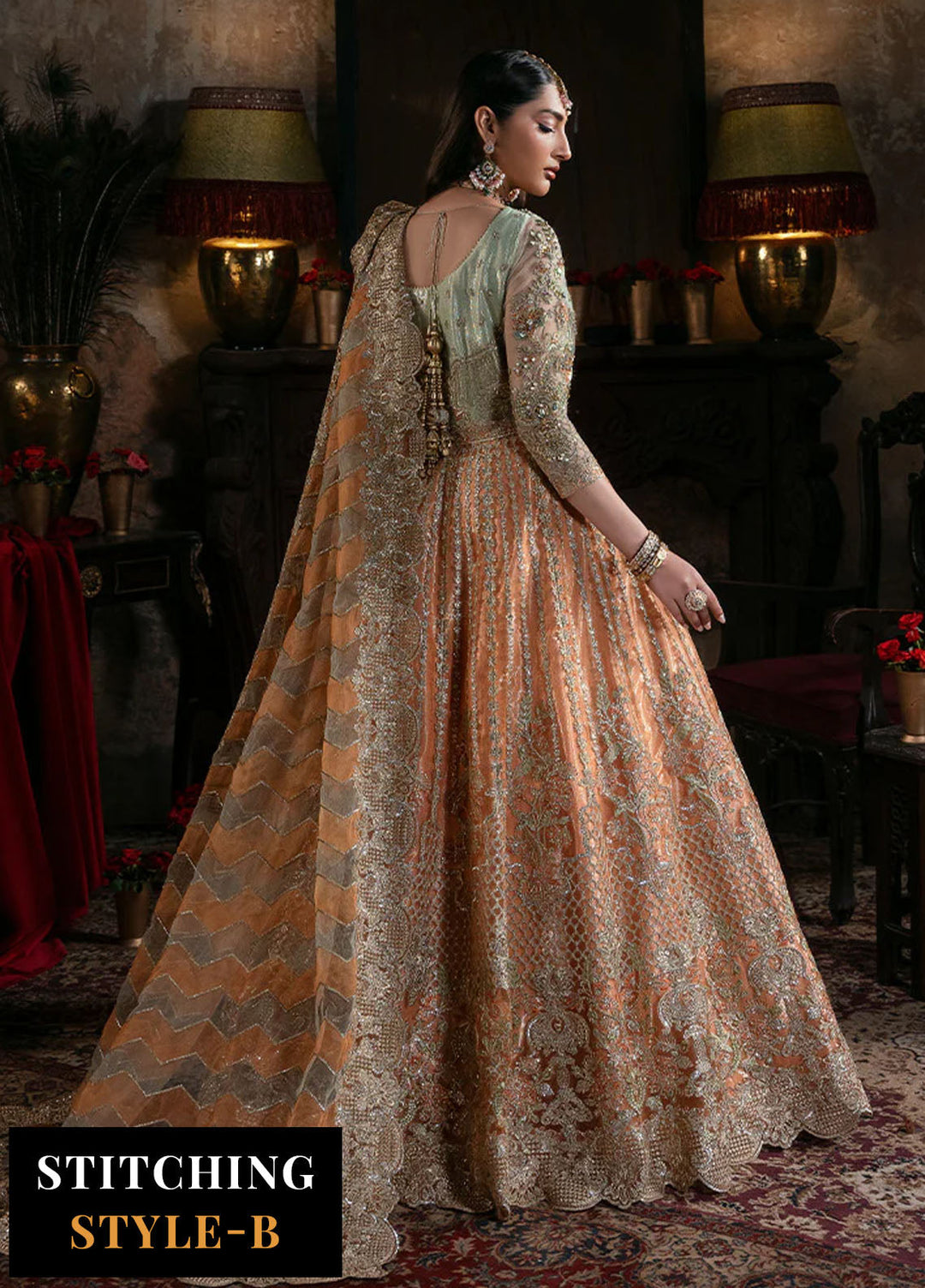 Noor e Naaz by Imrozia  Embroidered Net 3 Piece Suit IB-56 Sitarah