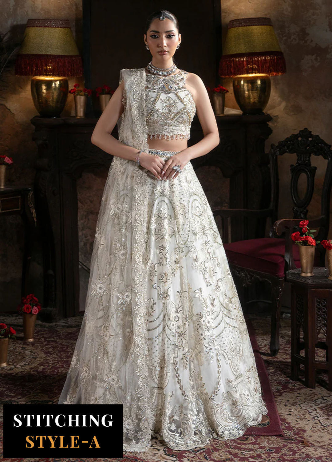 Noor e Naaz by Imrozia  Embroidered Net 3 Piece Suit IB-57 Jahanara