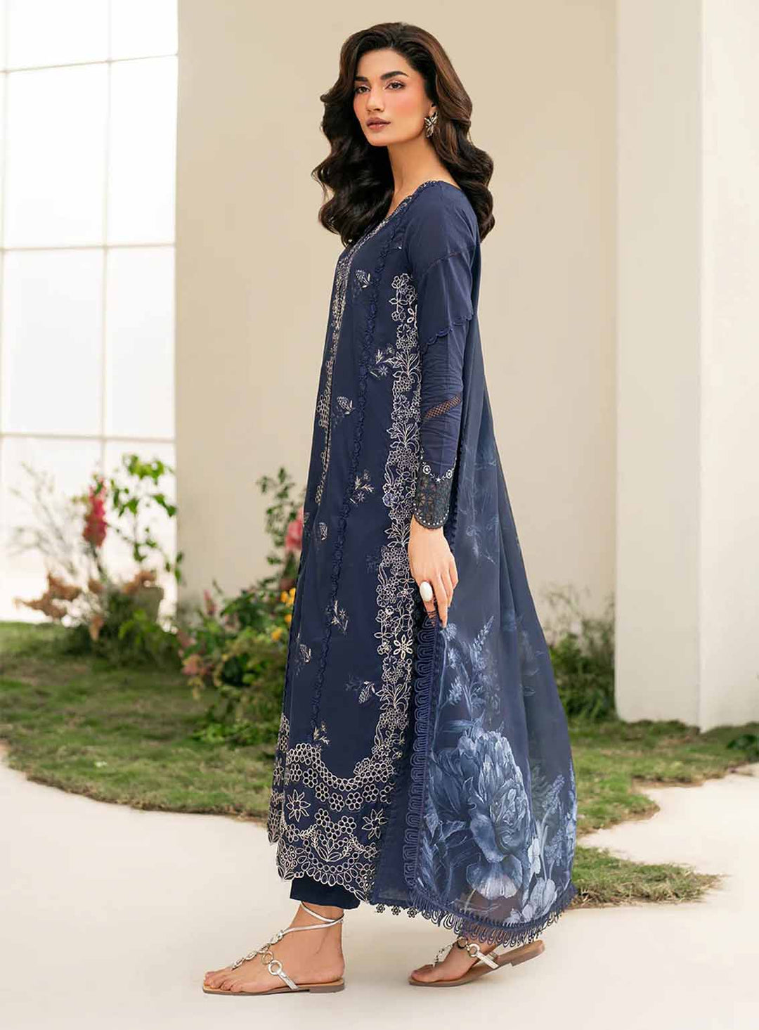 Iznik Embroidered Lawn Suits Unstitched 3 Piece IZ25FE IFE-04 - Summer Collection