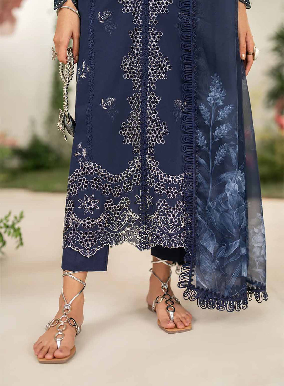 Iznik Embroidered Lawn Suits Unstitched 3 Piece IZ25FE IFE-04 - Summer Collection