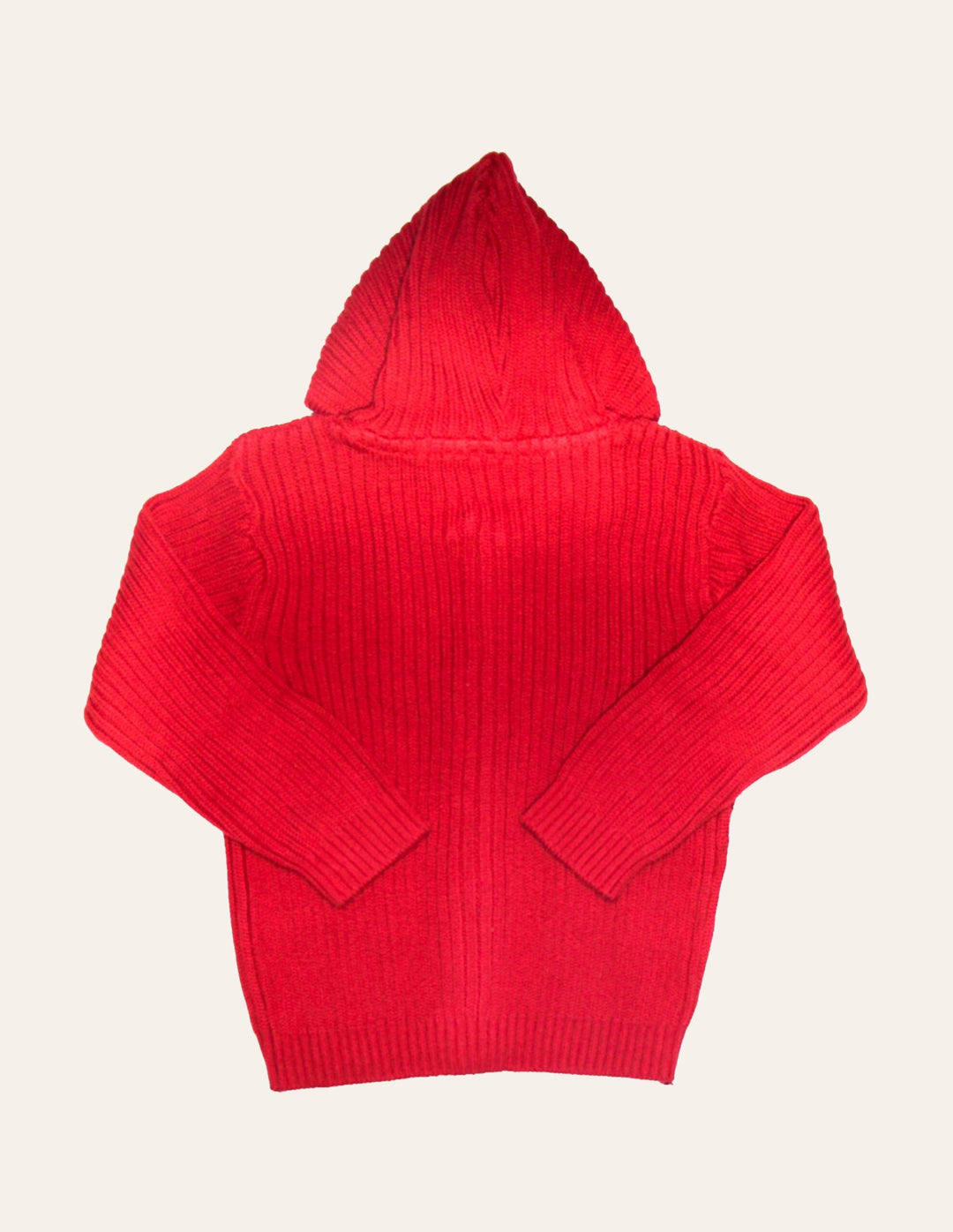 Ixample Pret Solid Cotton 1 Piece Red Cable Zipper Hoody
