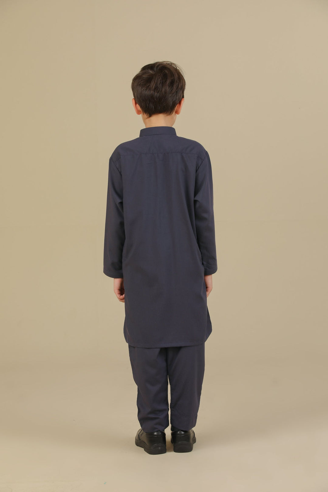 Muraqsh Ready To Wear Solids Cotton Boys Purple Blended Kurta Trouser MUR-PKT-K - Summer Collection