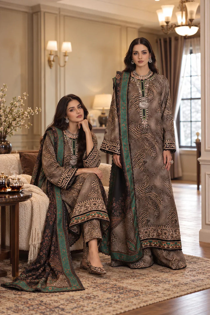 Noor by Saadia Asad Unstitched Printed Linen 3 Piece Suit SA26UNL D1 A - Winter Collection