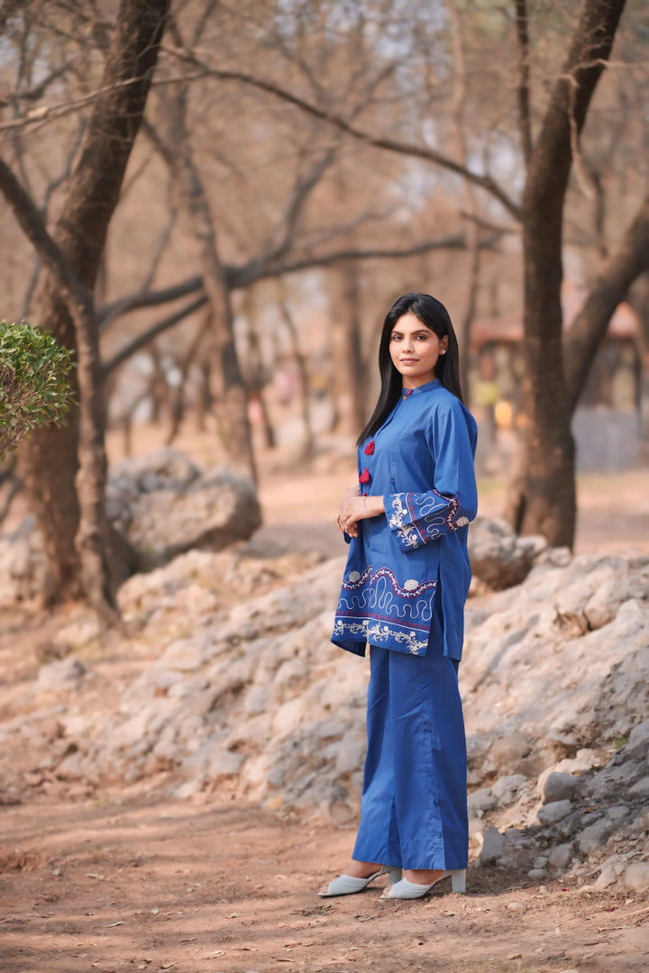 Urban Cut RTW Embroidered Cotton Co-Ord Sets Suit C-34 - Casual Collection