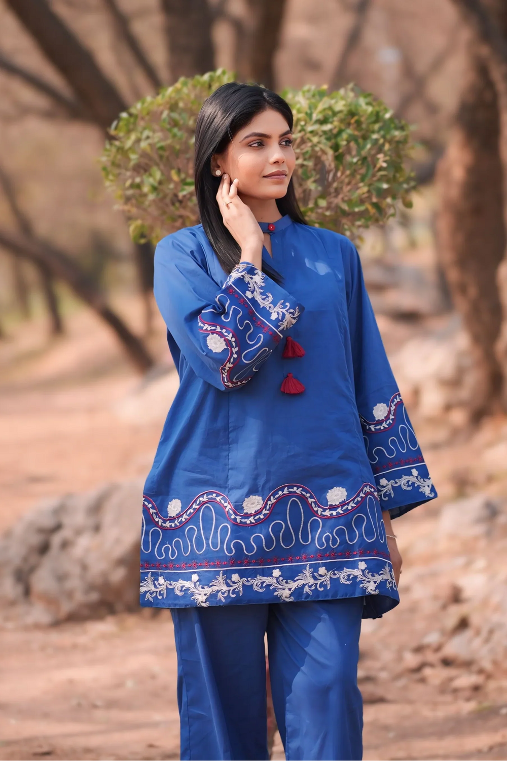 Urban Cut RTW Embroidered Cotton Co-Ord Sets Suit C-34 - Casual Collection