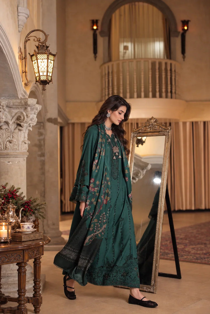Noor by Saadia Asad Unstitched Embroidered Linen 3 Piece Suit SA26UNL D5 B - Winter Collection