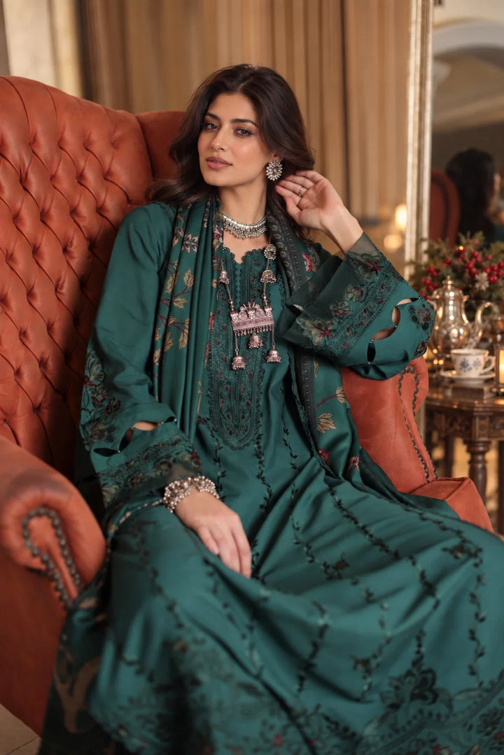Noor by Saadia Asad Unstitched Embroidered Linen 3 Piece Suit SA26UNL D5 B - Winter Collection