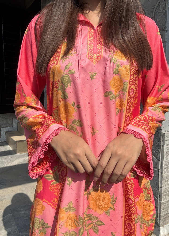Saba Sumaiya Women RTW Printed Crepe Lawn 2 Piece Suit SS-78659 Rose - Casual Collection