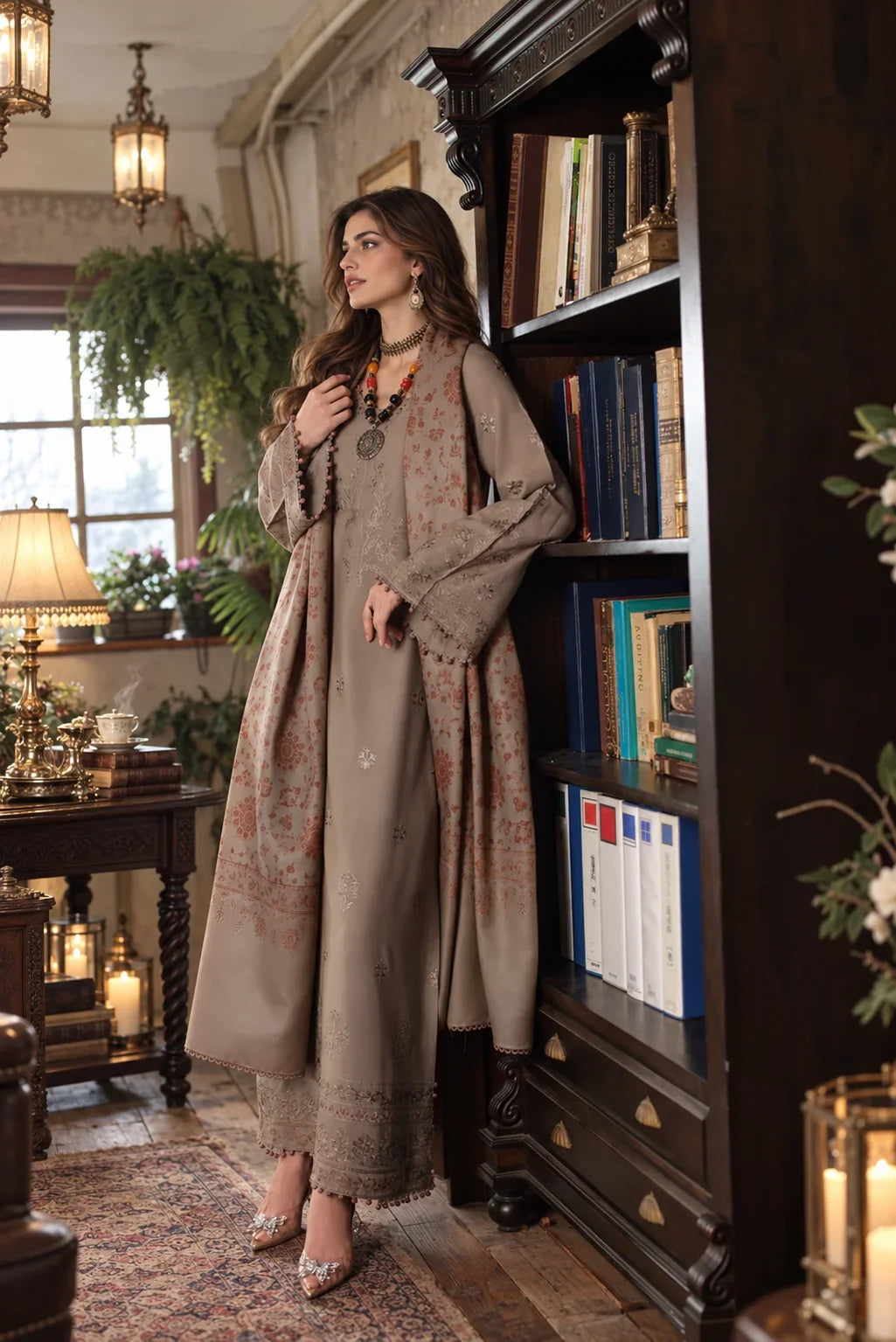 Noor by Saadia Asad Unstitched Embroidered Linen 3 Piece Suit SA26UNL D3 A - Winter Collection