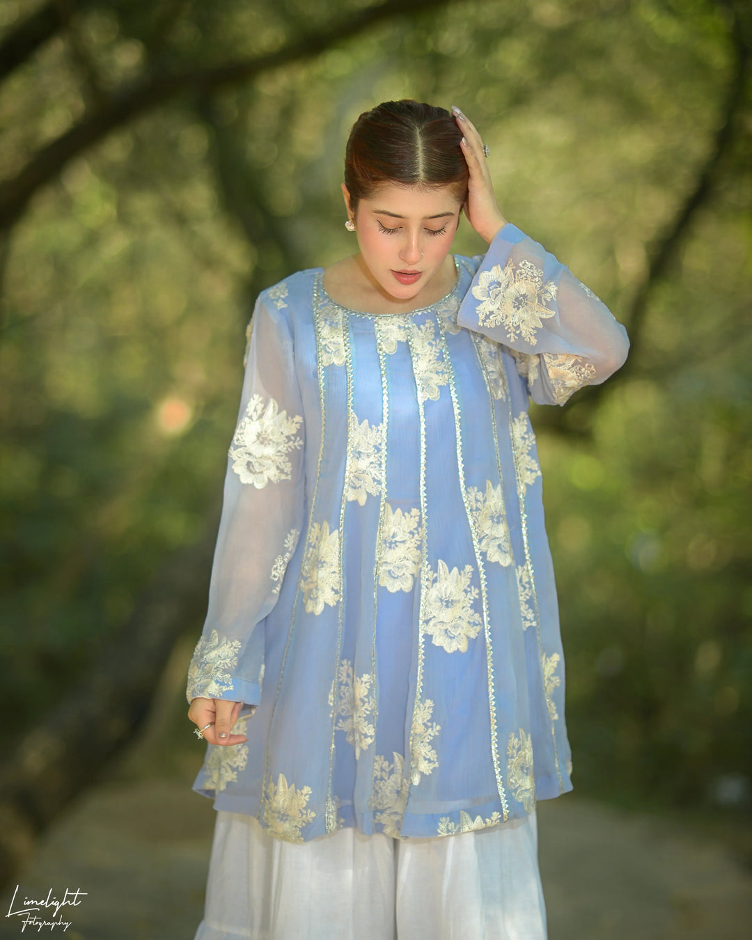Urban Cut RTW Embroidered Cotton 1 Piece Peplum Top Casual Collection