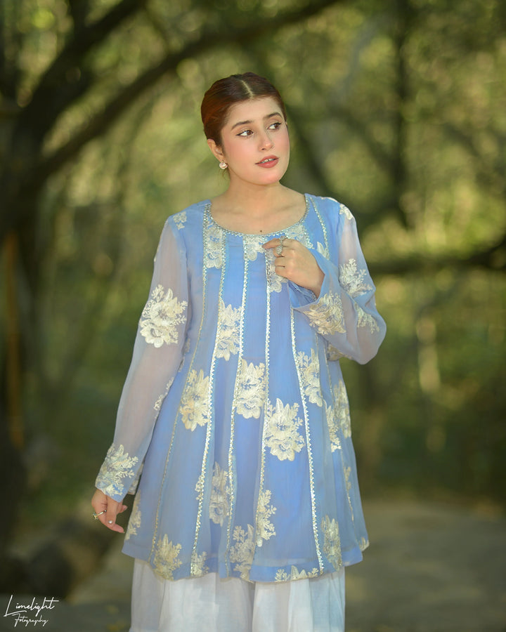 Urban Cut RTW Embroidered Cotton 1 Piece Peplum Top Casual Collection