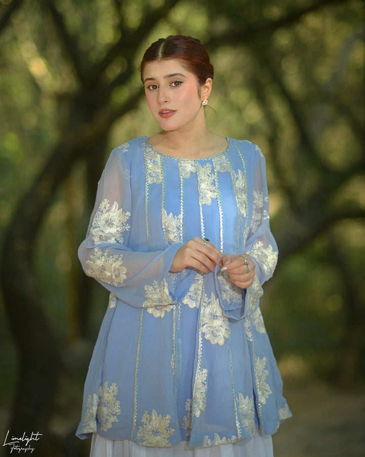 Urban Cut RTW Embroidered Cotton 1 Piece Peplum Top Casual Collection