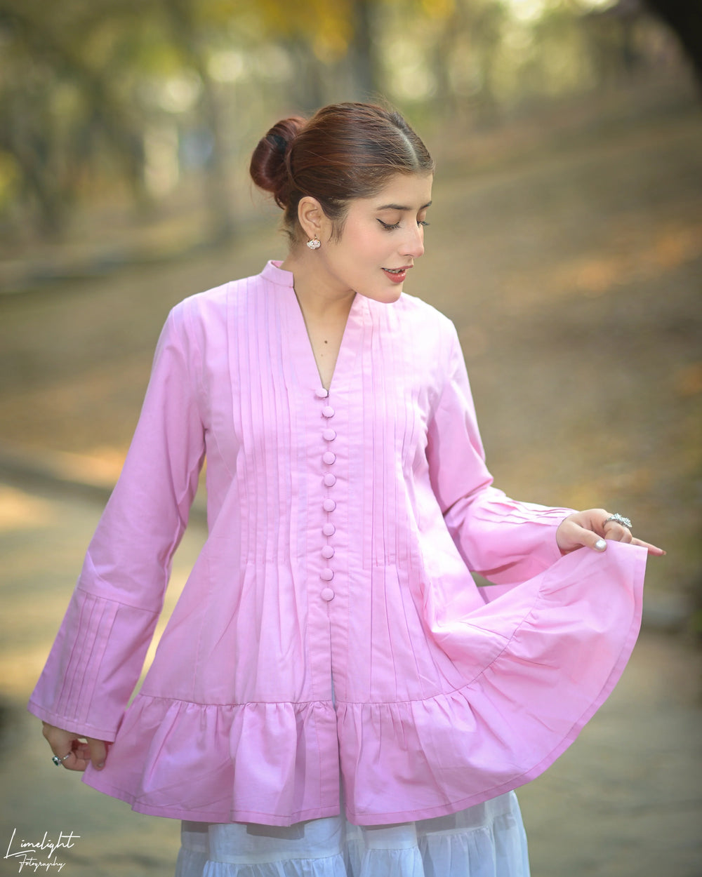 Urban Cut RTW Solids Cotton 1 Piece Pleated Kurti Casual Collection