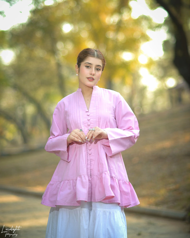 Urban Cut RTW Solids Cotton 1 Piece Pleated Kurti Casual Collection