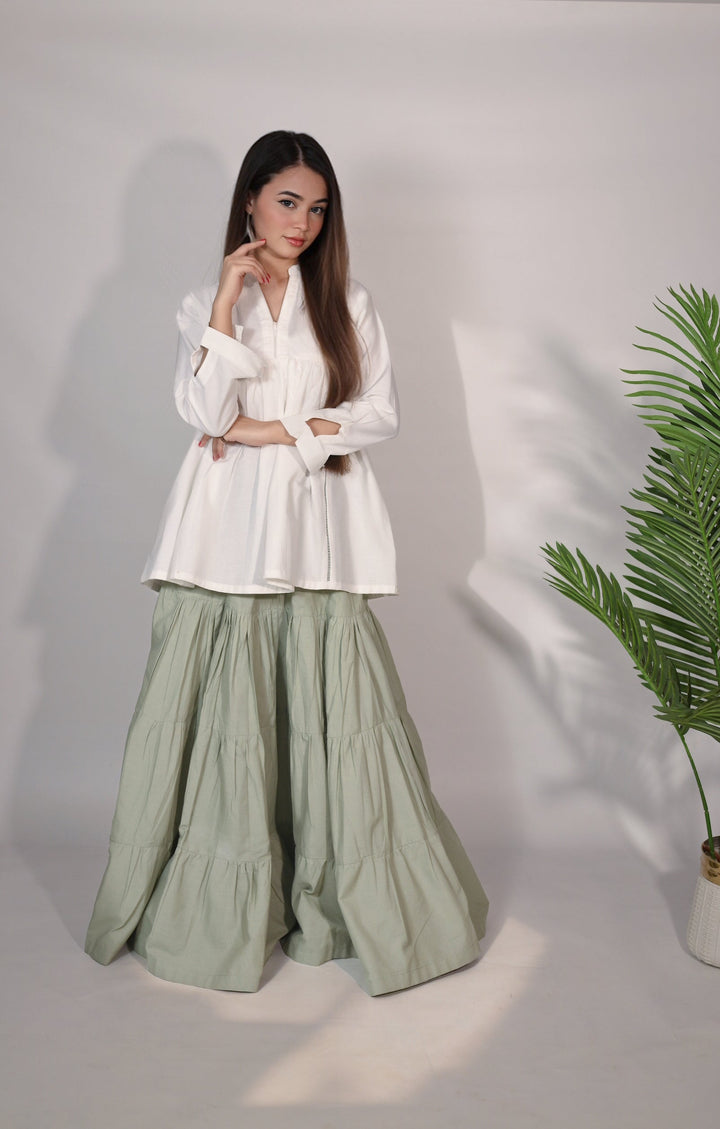Urban Cut RTW Solids Cotton 1 Piece Green Maxi Casual Collection