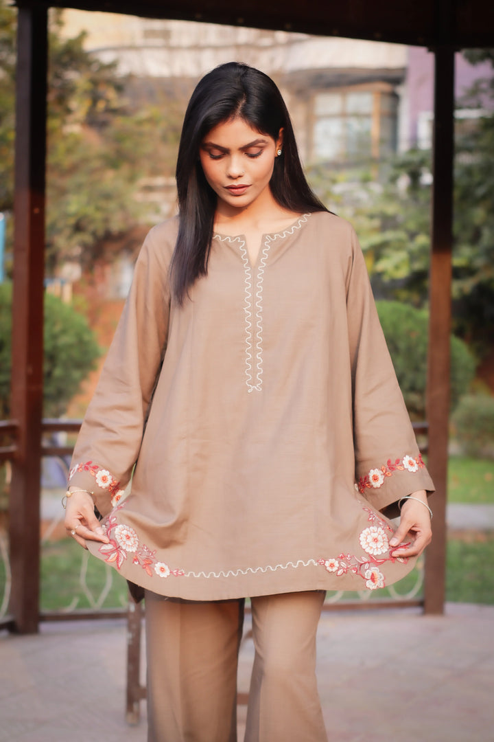 Urban Cut RTW Embroidered Cotton Co-Ord Sets Suit C-33 - Casual Collection